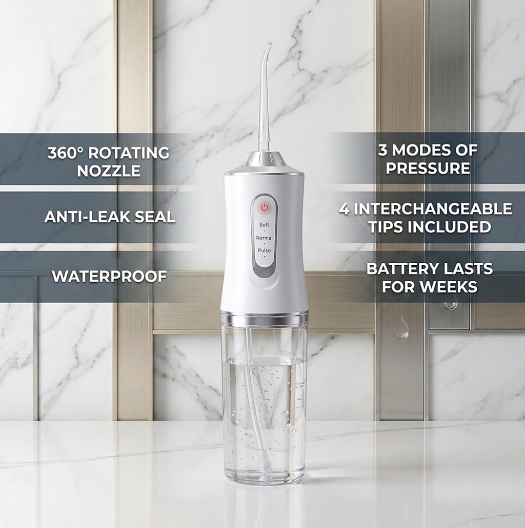 Cordless Water Flosser-Blast Out What Your Toothbrush Leaves Behind