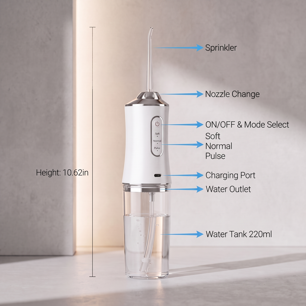 Cordless Water Flosser-Blast Out What Your Toothbrush Leaves Behind